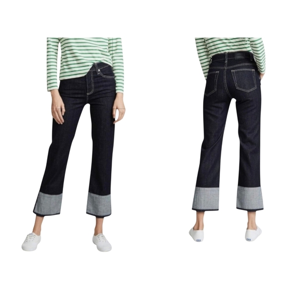 Ag Adriano Goldschmied Denim - AG Adriano Goldschmied The Brett High Waisted Crop Straight Leg Jeans  Size 29